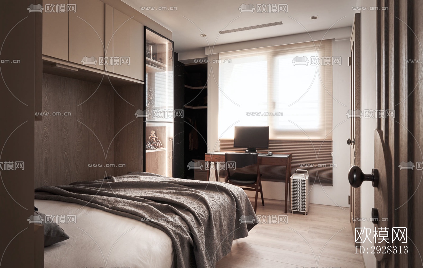 现代平层效果图下载（渲染图7）