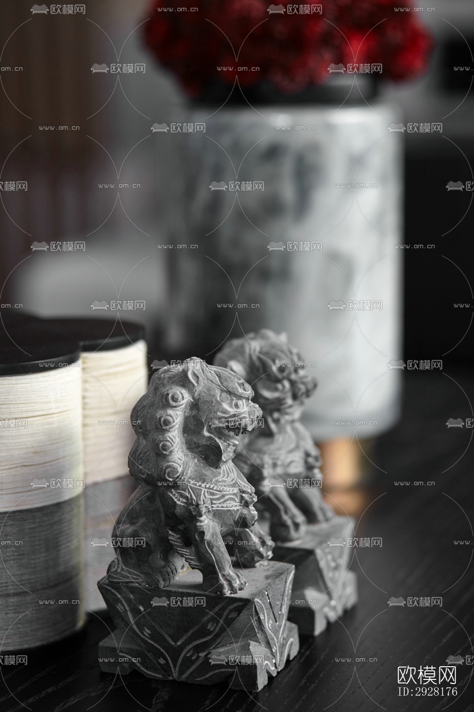 新中式平层效果图下载（渲染图13）