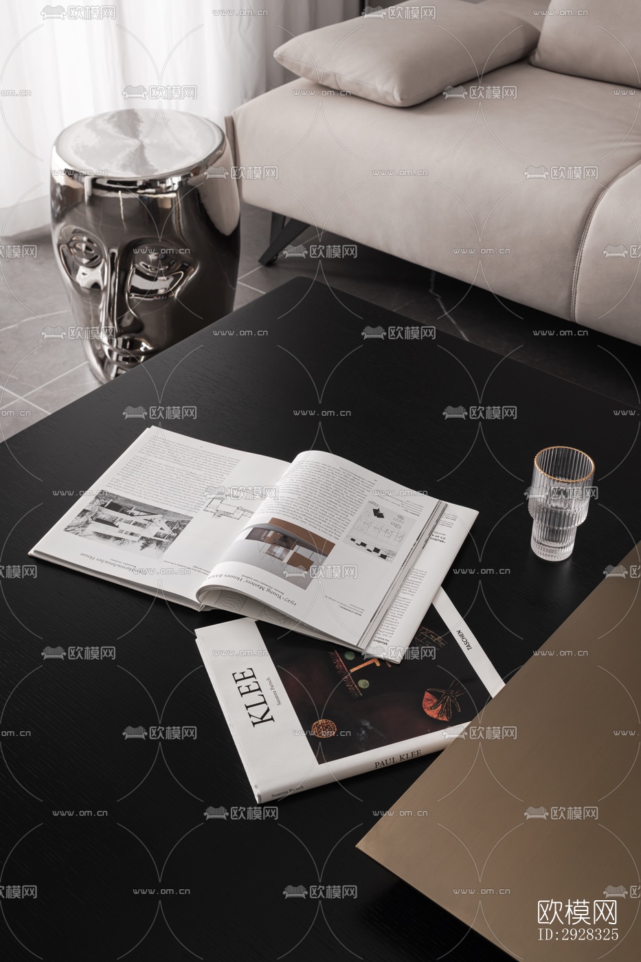 现代平层效果图下载（渲染图1）