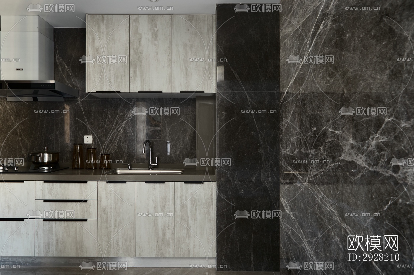 新中式平层效果图下载（渲染图4）