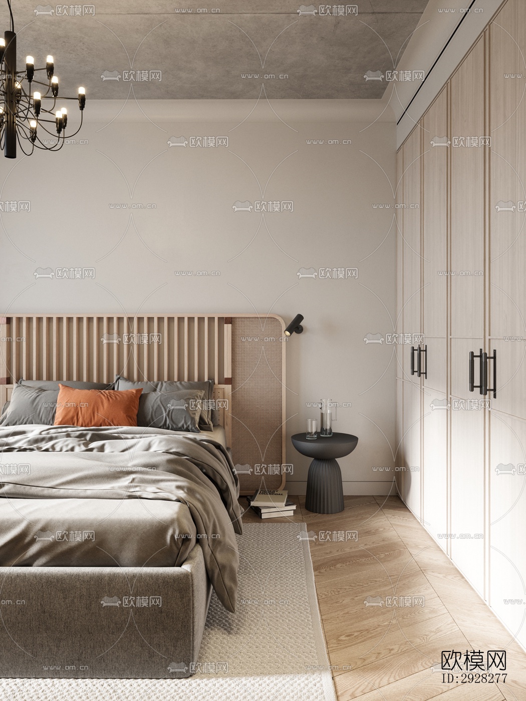 现代平层效果图下载（渲染图2）