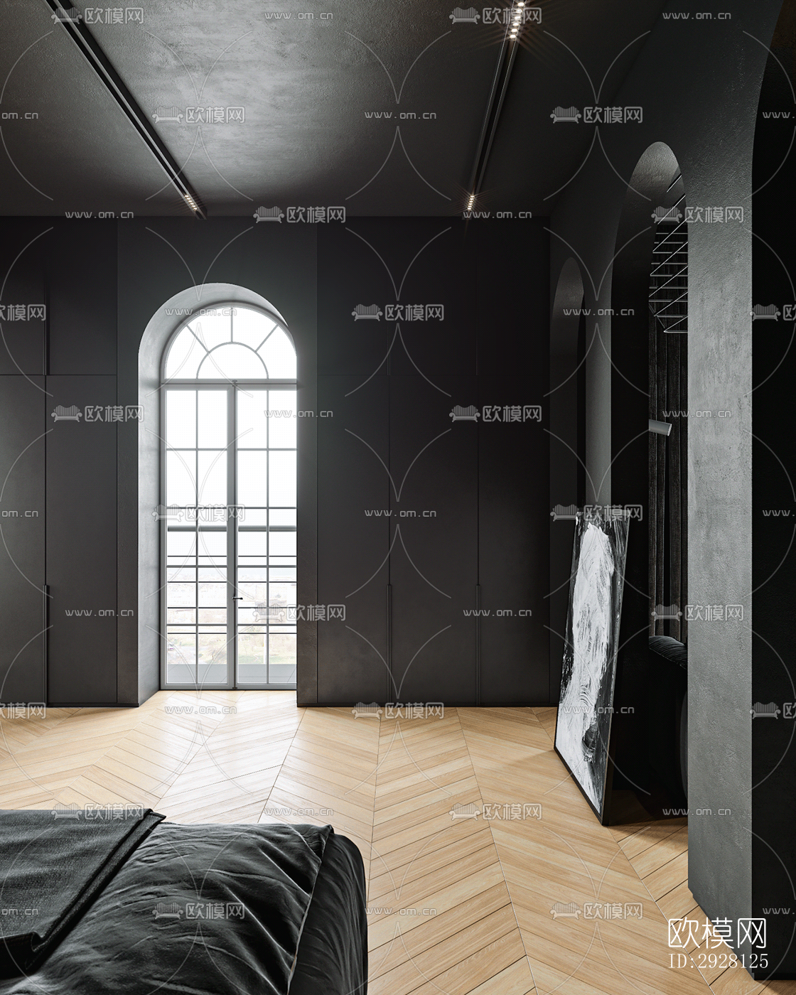 高级灰公寓效果图下载（渲染图11）