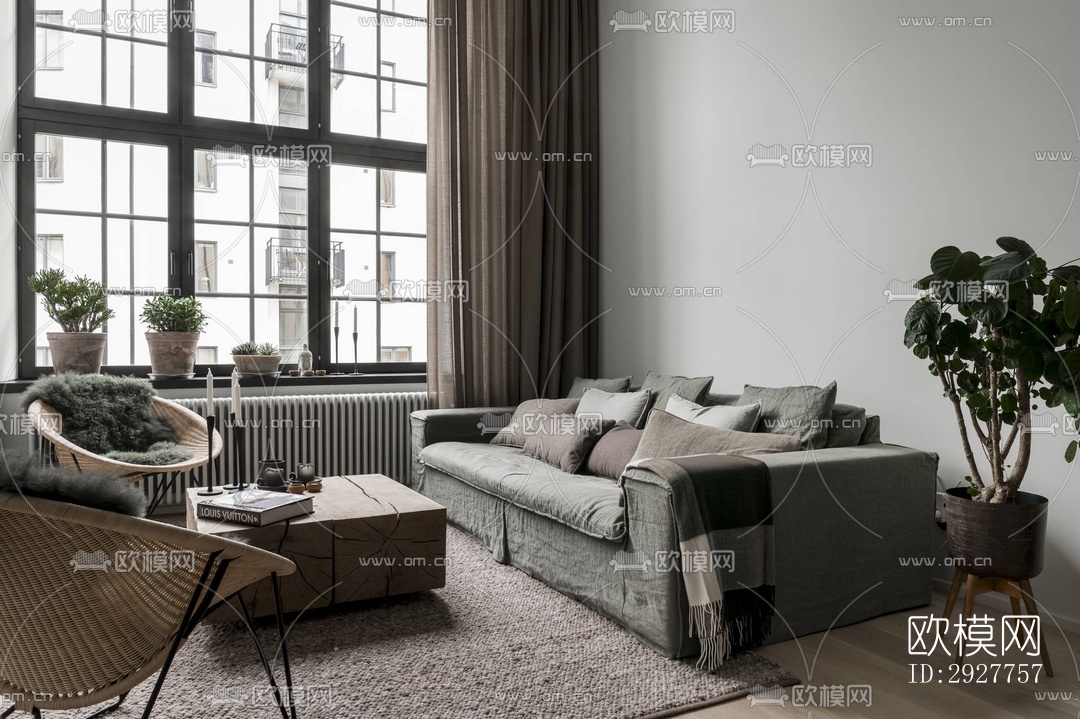 北欧公寓效果图下载（渲染图3）