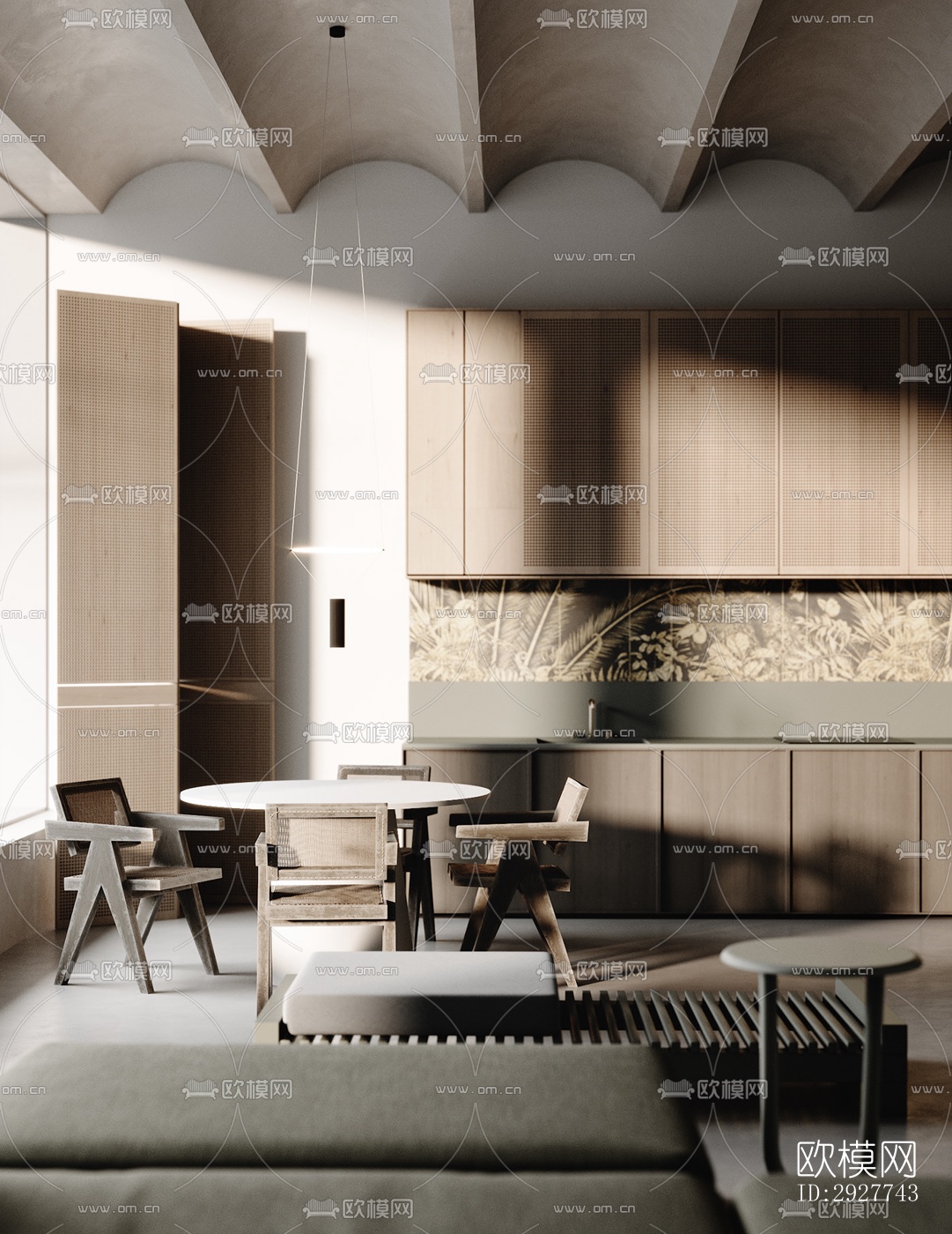 侘寂公寓效果图下载（渲染图1）