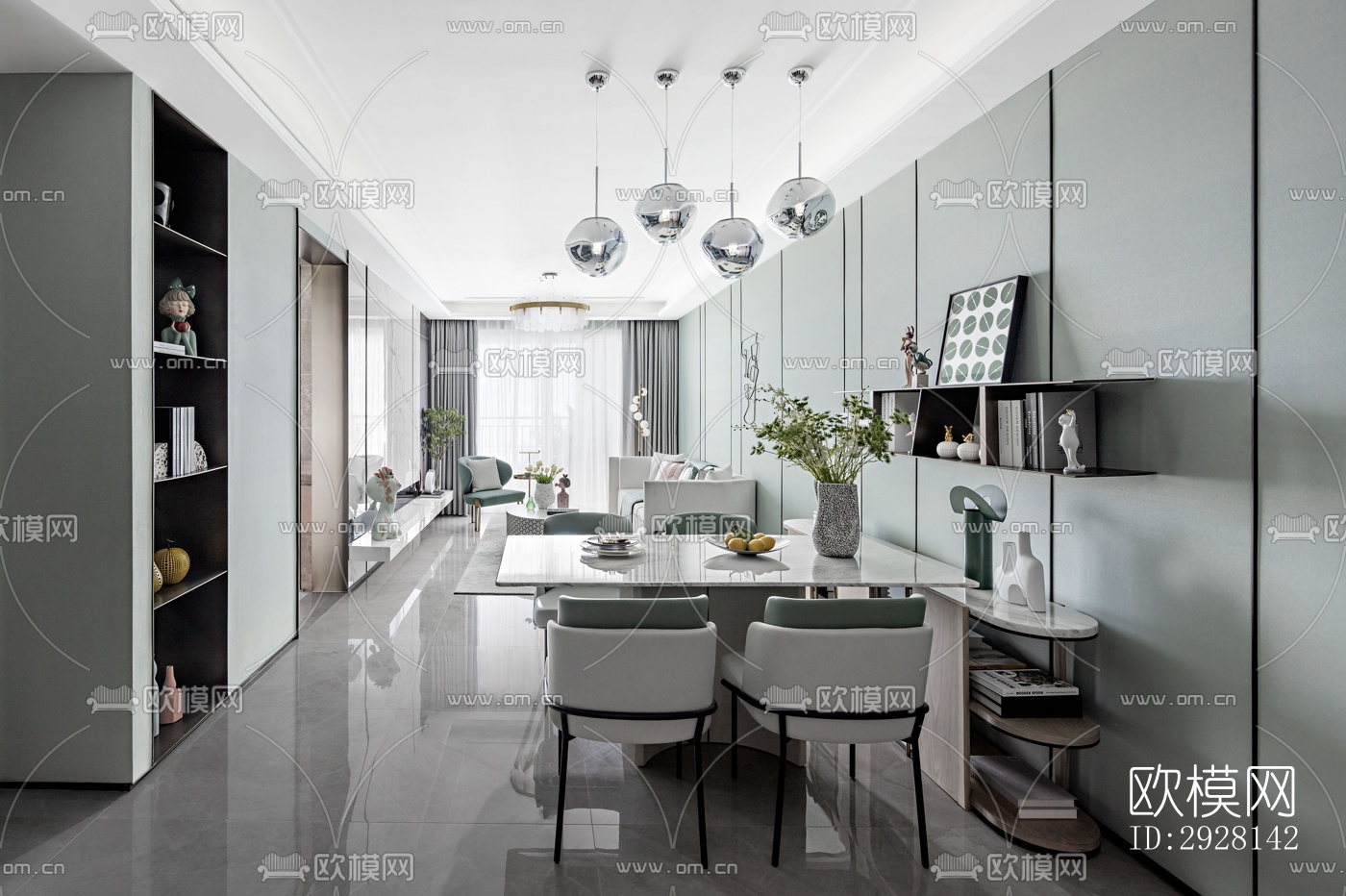 北欧平层效果图下载（渲染图12）