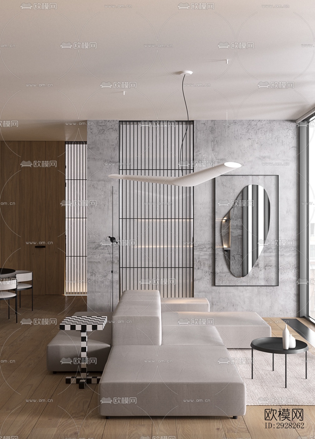 日式平层效果图下载（渲染图11）