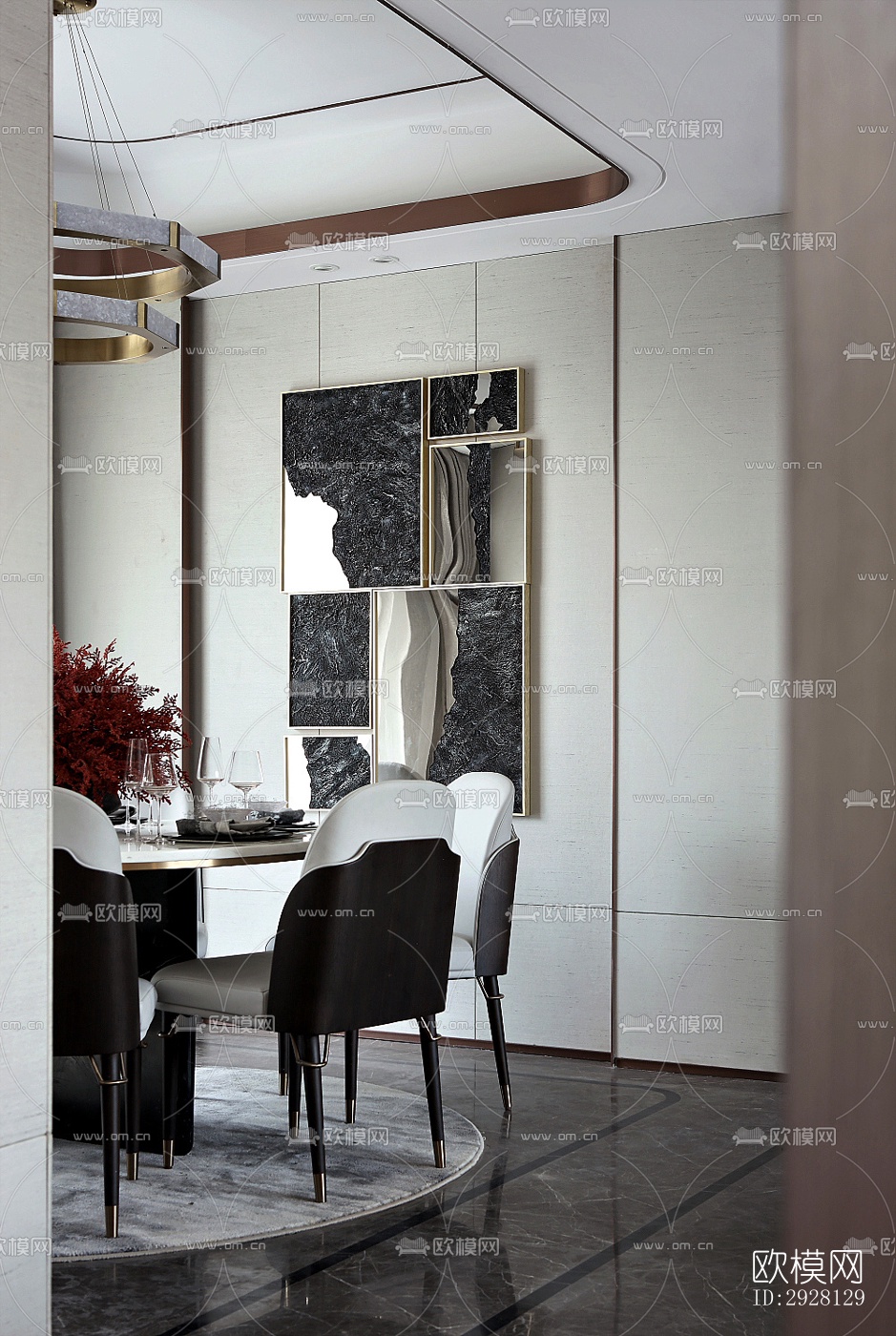 中式平层效果图下载（渲染图18）