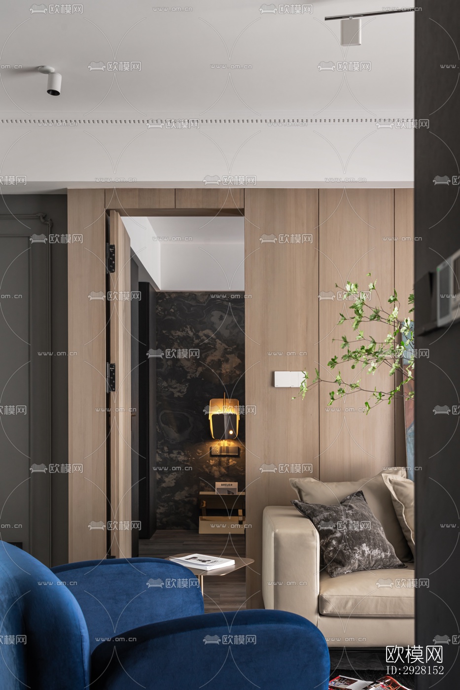 后现代平层效果图下载（渲染图3）