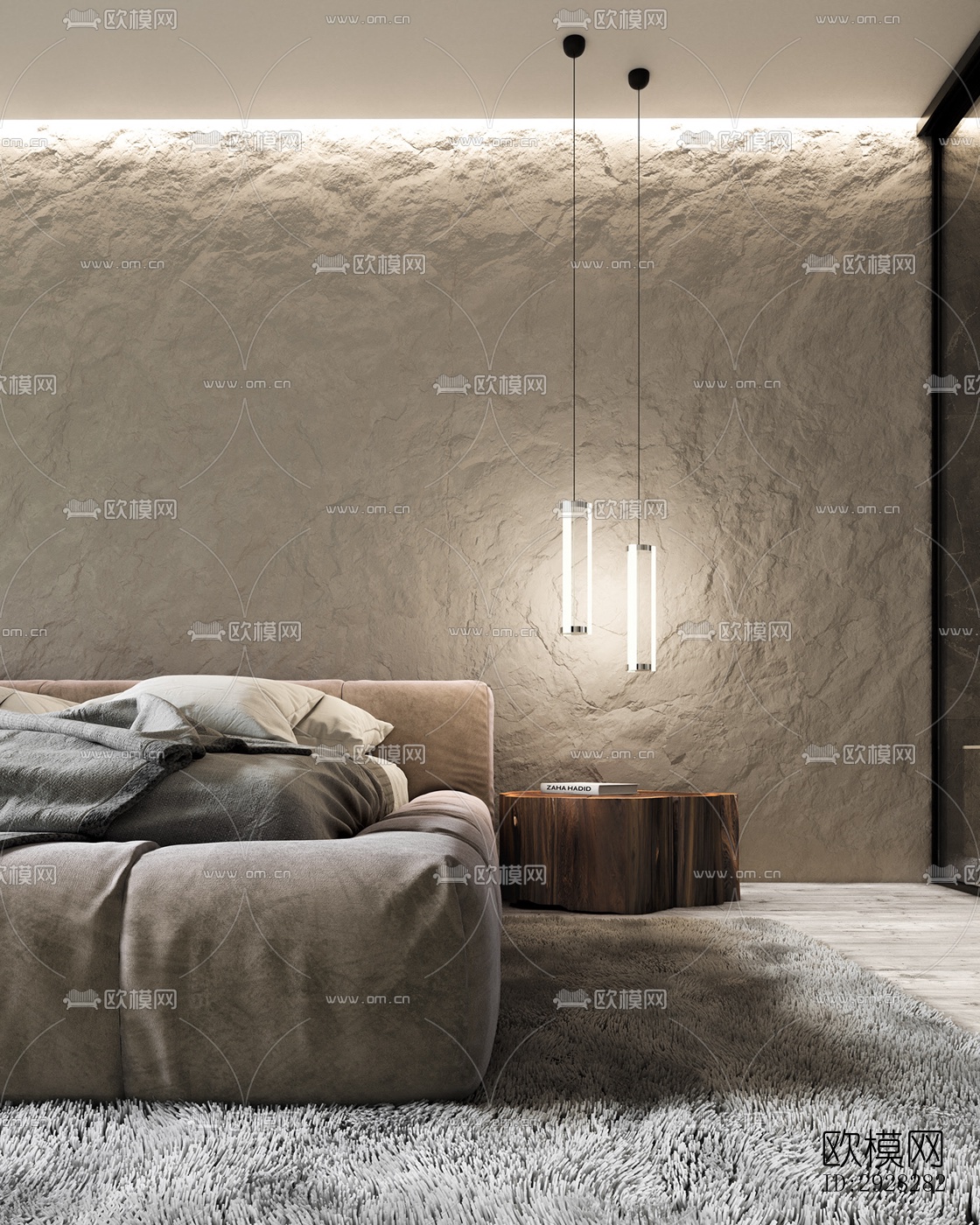 现代平层效果图下载（渲染图6）