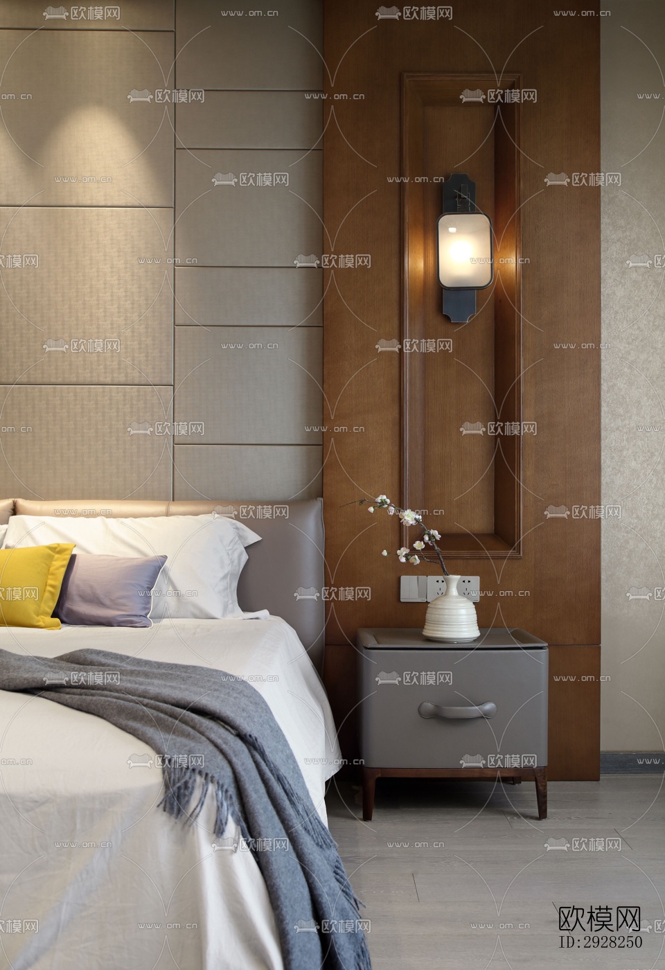 新中式平层效果图下载（渲染图6）