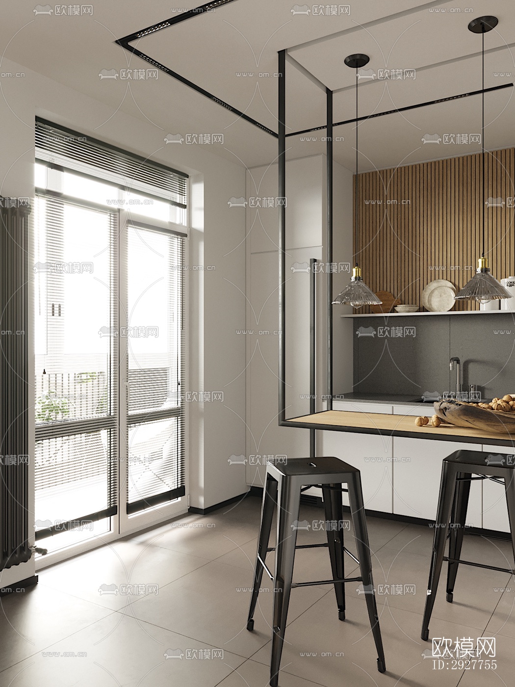 北欧公寓效果图下载（渲染图10）