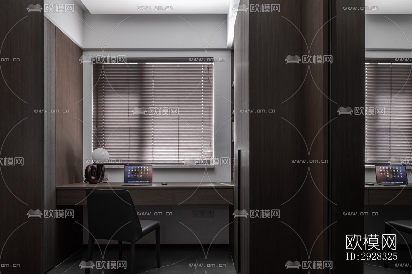 现代平层效果图下载（渲染图14）