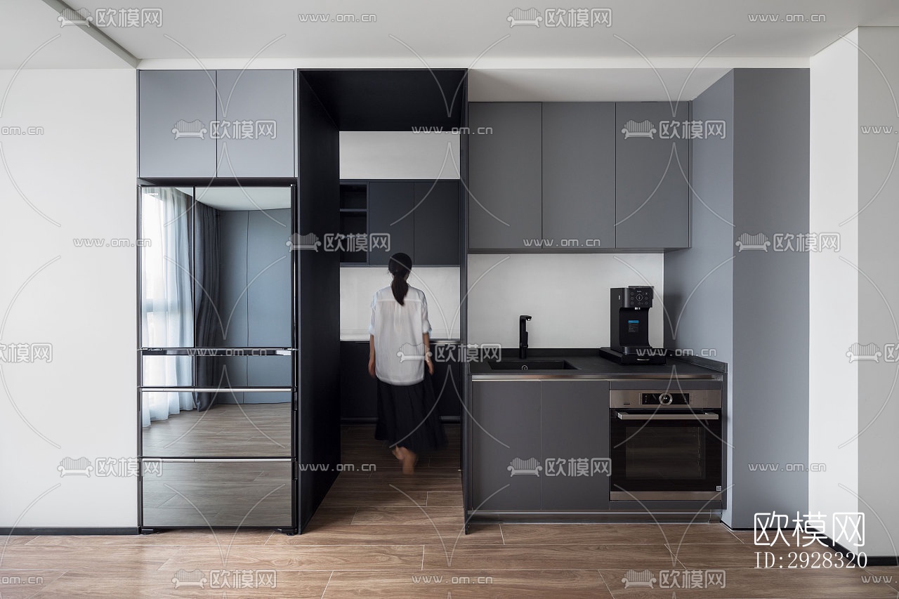 现代平层效果图下载（渲染图20）