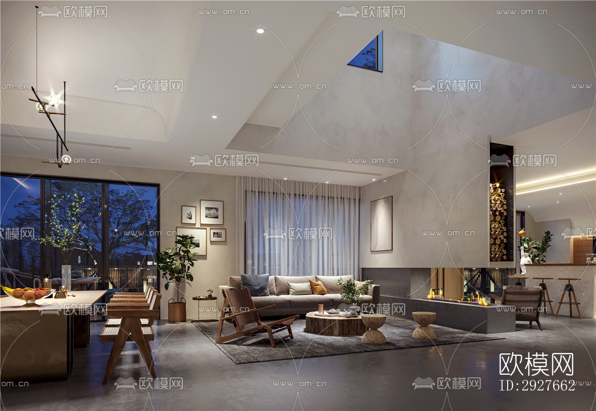 北欧别墅效果图下载（渲染图4）