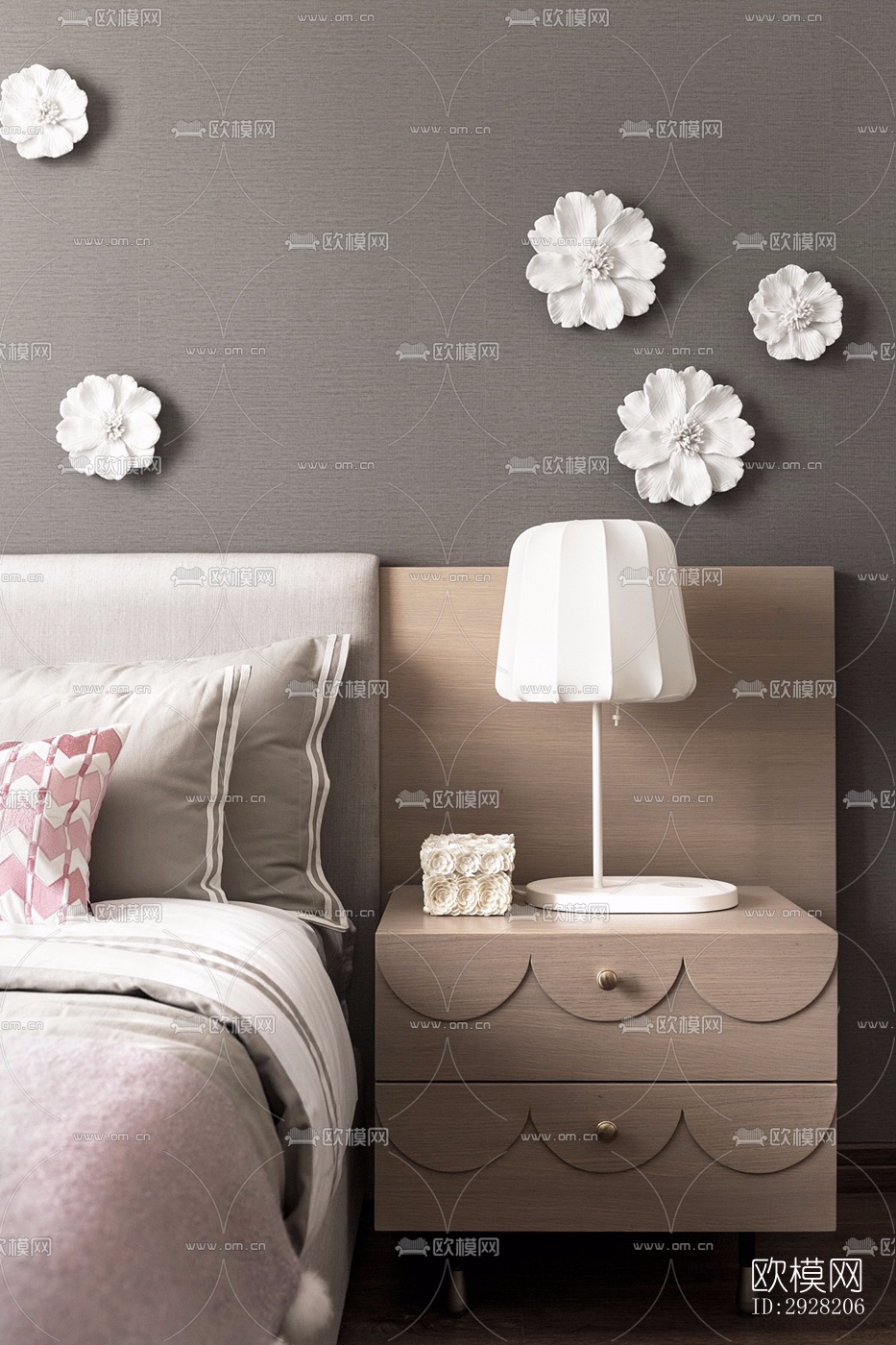 新中式平层效果图下载（渲染图19）