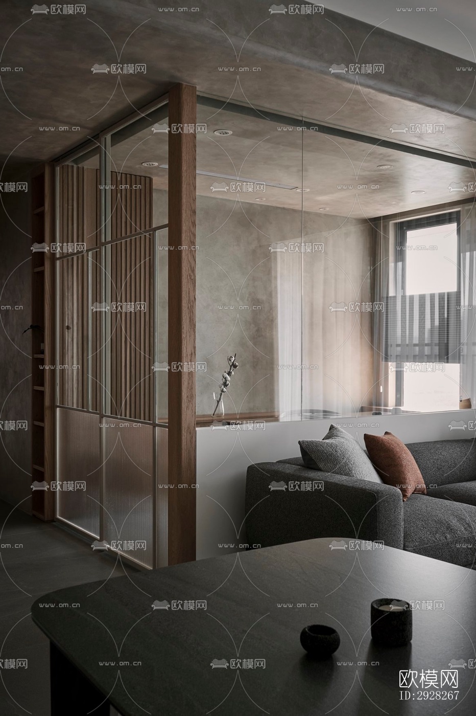 日式平层效果图下载（渲染图4）