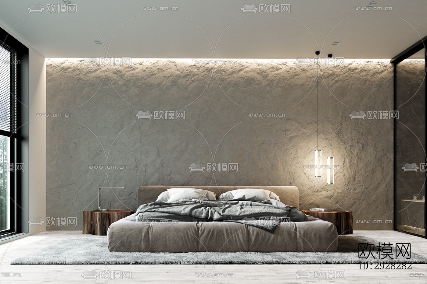 现代平层效果图下载（渲染图20）