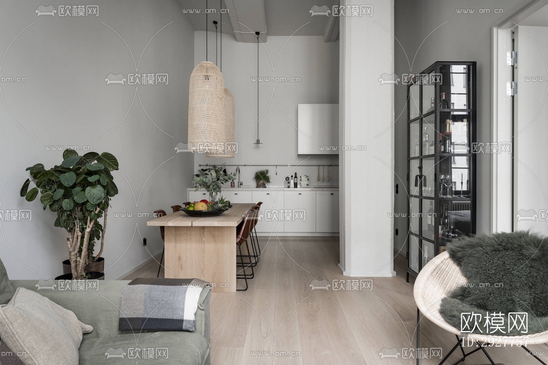 北欧公寓效果图下载（渲染图6）
