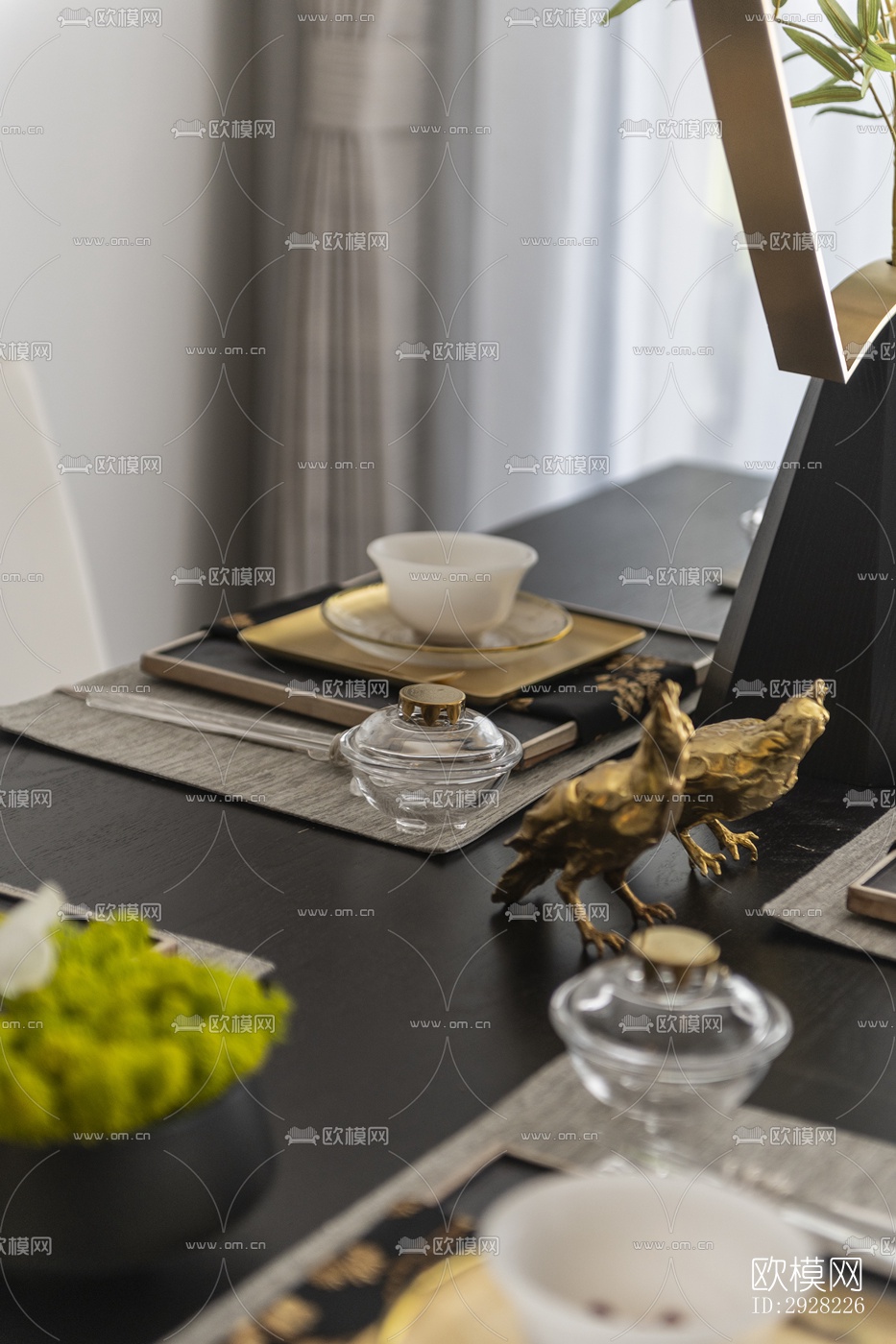 新中式平层效果图下载（渲染图18）