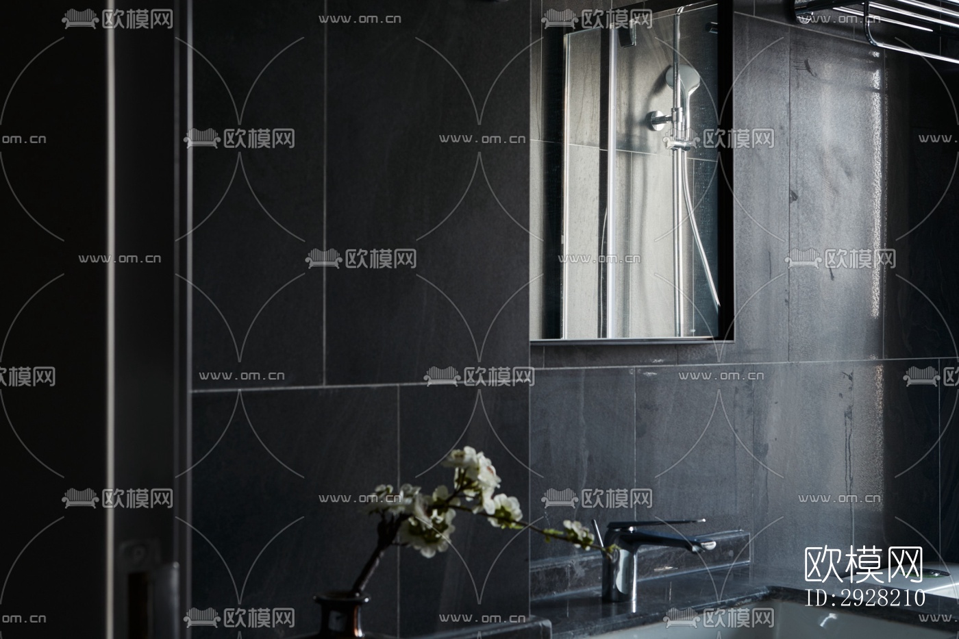 新中式平层效果图下载（渲染图7）