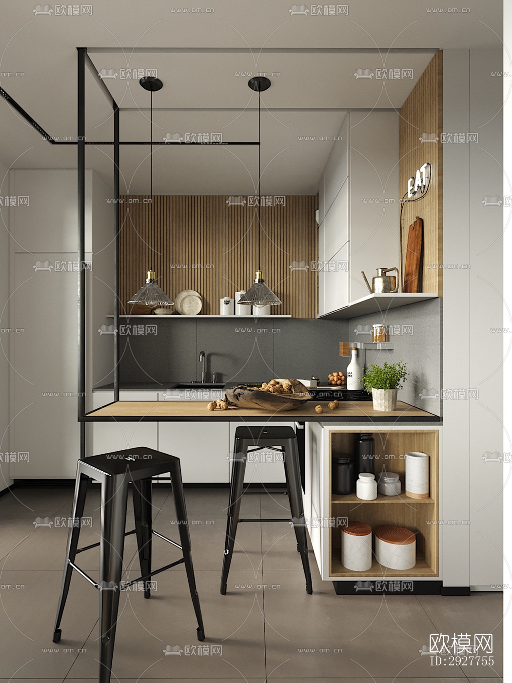 北欧公寓效果图下载（渲染图11）