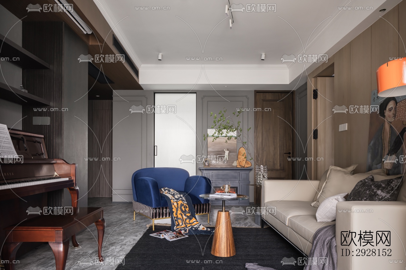 后现代平层效果图下载（渲染图16）