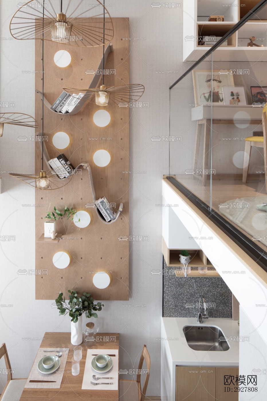 北欧公寓效果图下载（渲染图16）