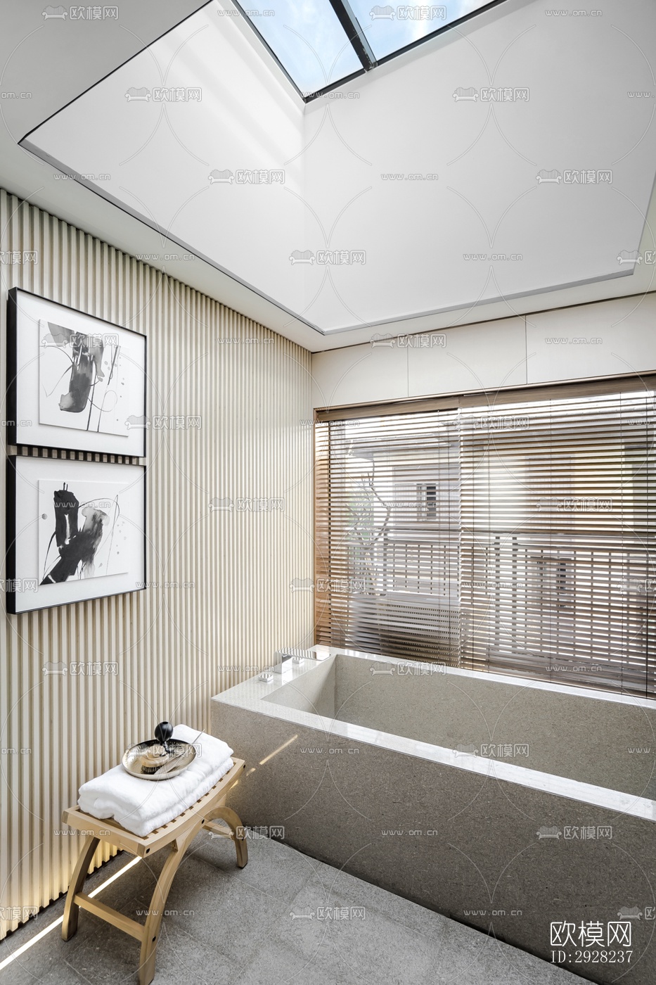 新中式平层效果图下载（渲染图20）