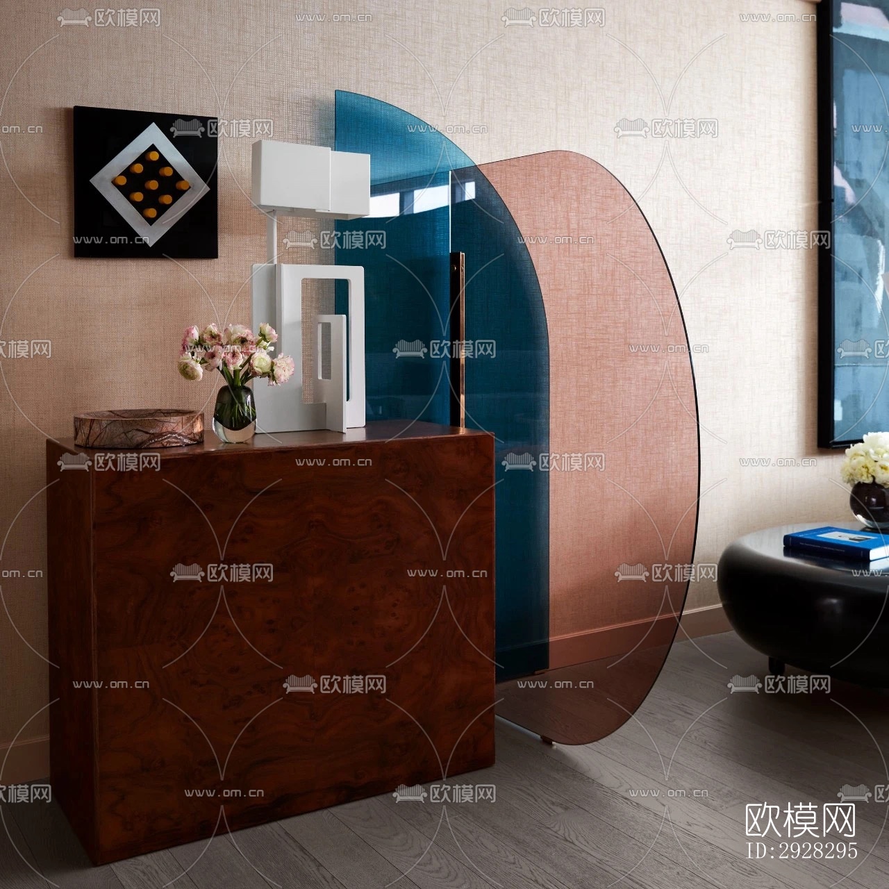 现代平层效果图下载（渲染图15）