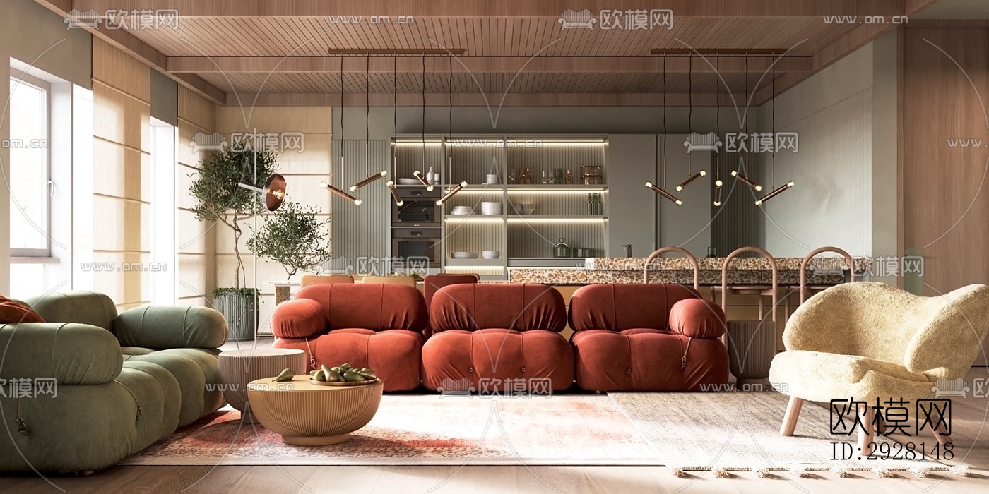 北欧平层效果图下载（渲染图11）