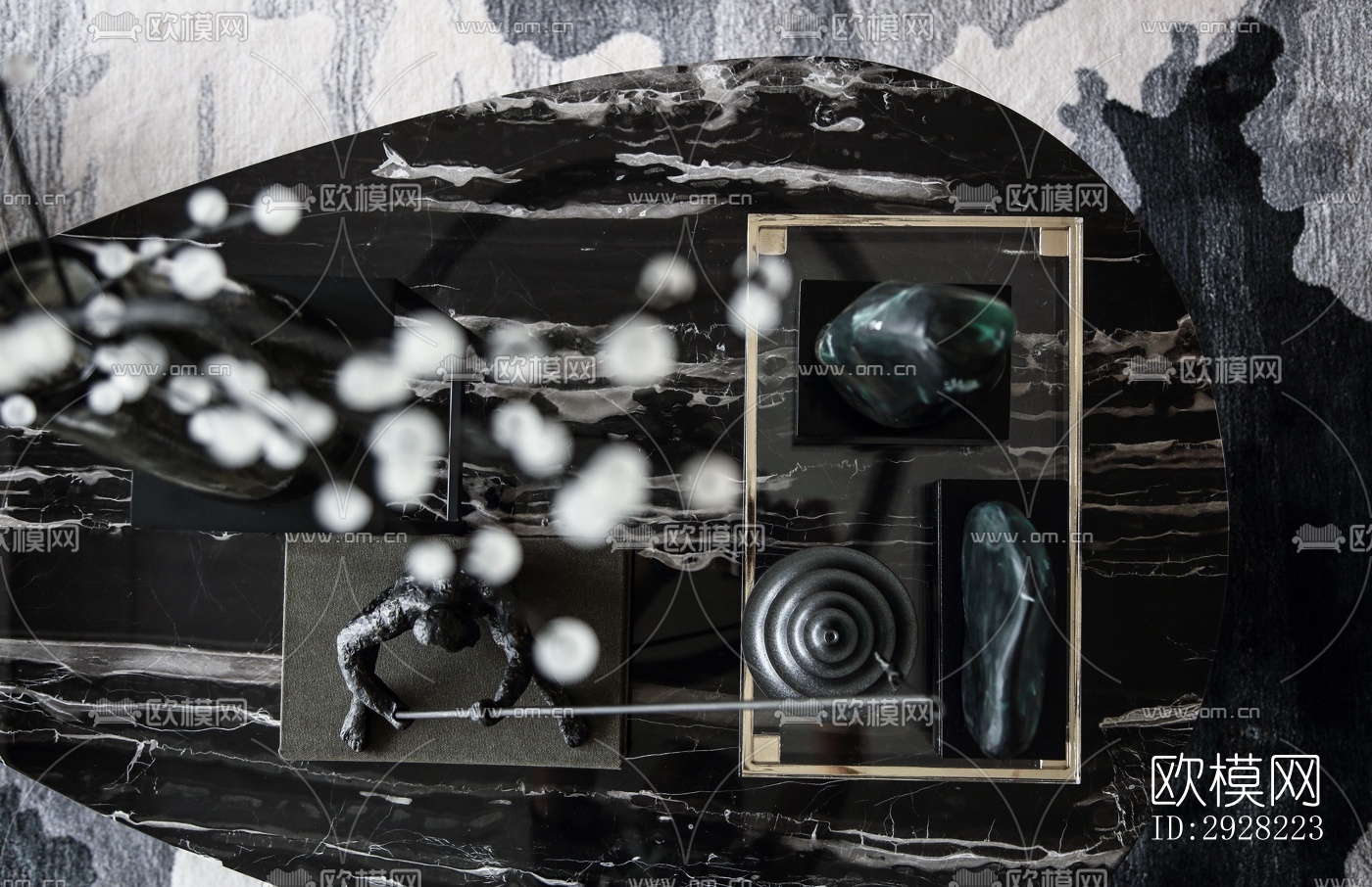 新中式平层效果图下载（渲染图6）