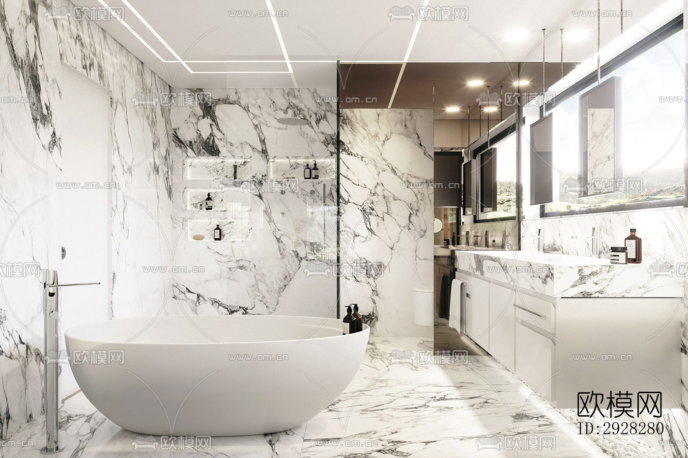 现代平层效果图下载（渲染图5）