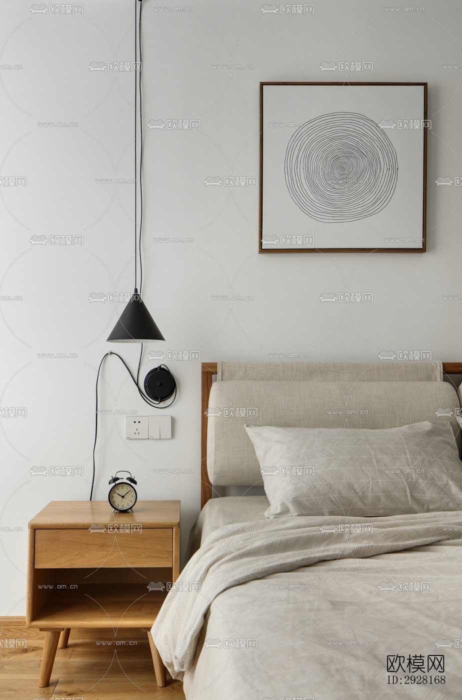 新中式平层效果图下载（渲染图3）