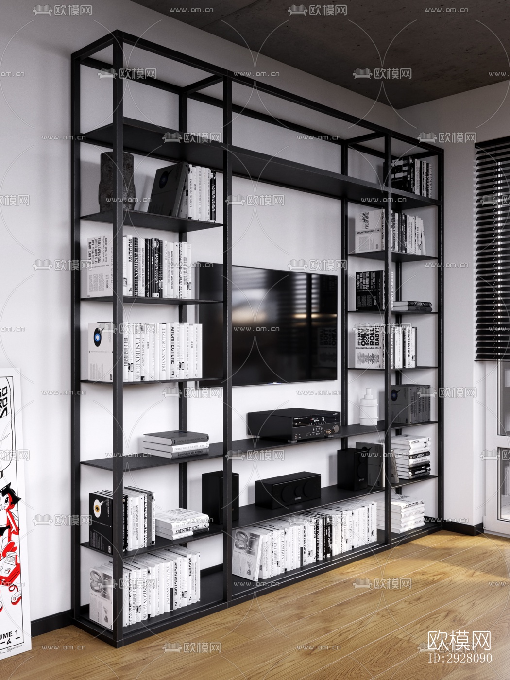 高级灰公寓效果图下载（渲染图13）