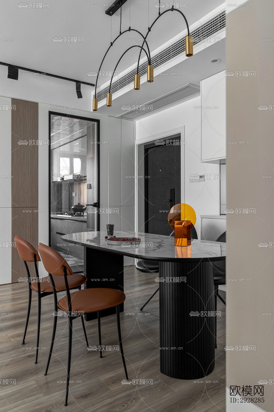 现代平层效果图下载（渲染图3）