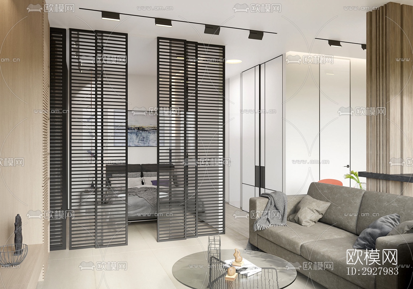 现代公寓效果图下载（渲染图7）