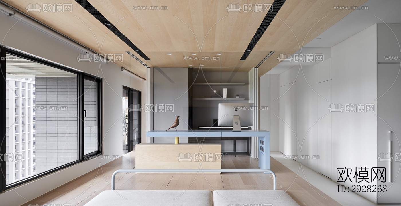 日式平层效果图下载（渲染图4）