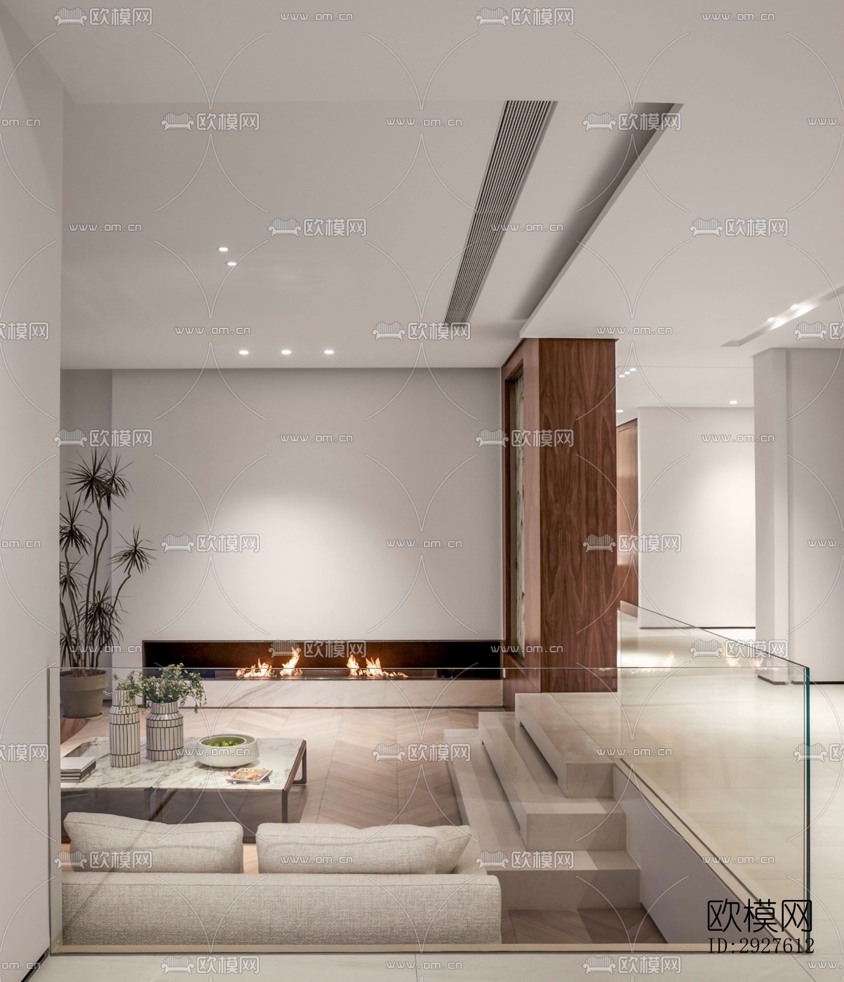 现代复式效果图下载（渲染图15）