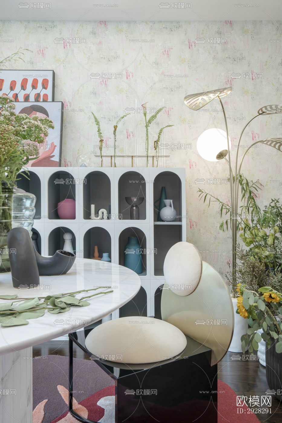 现代平层效果图下载（渲染图10）