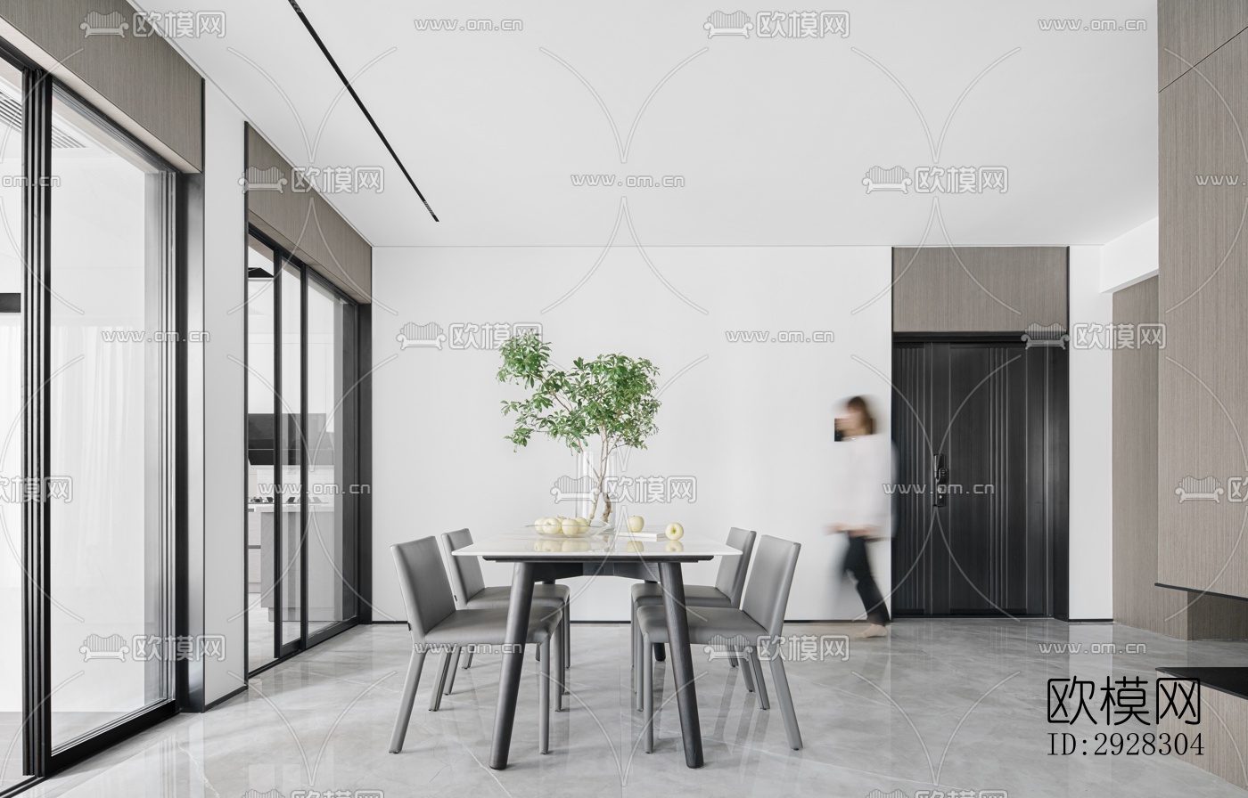 现代平层效果图下载（渲染图15）