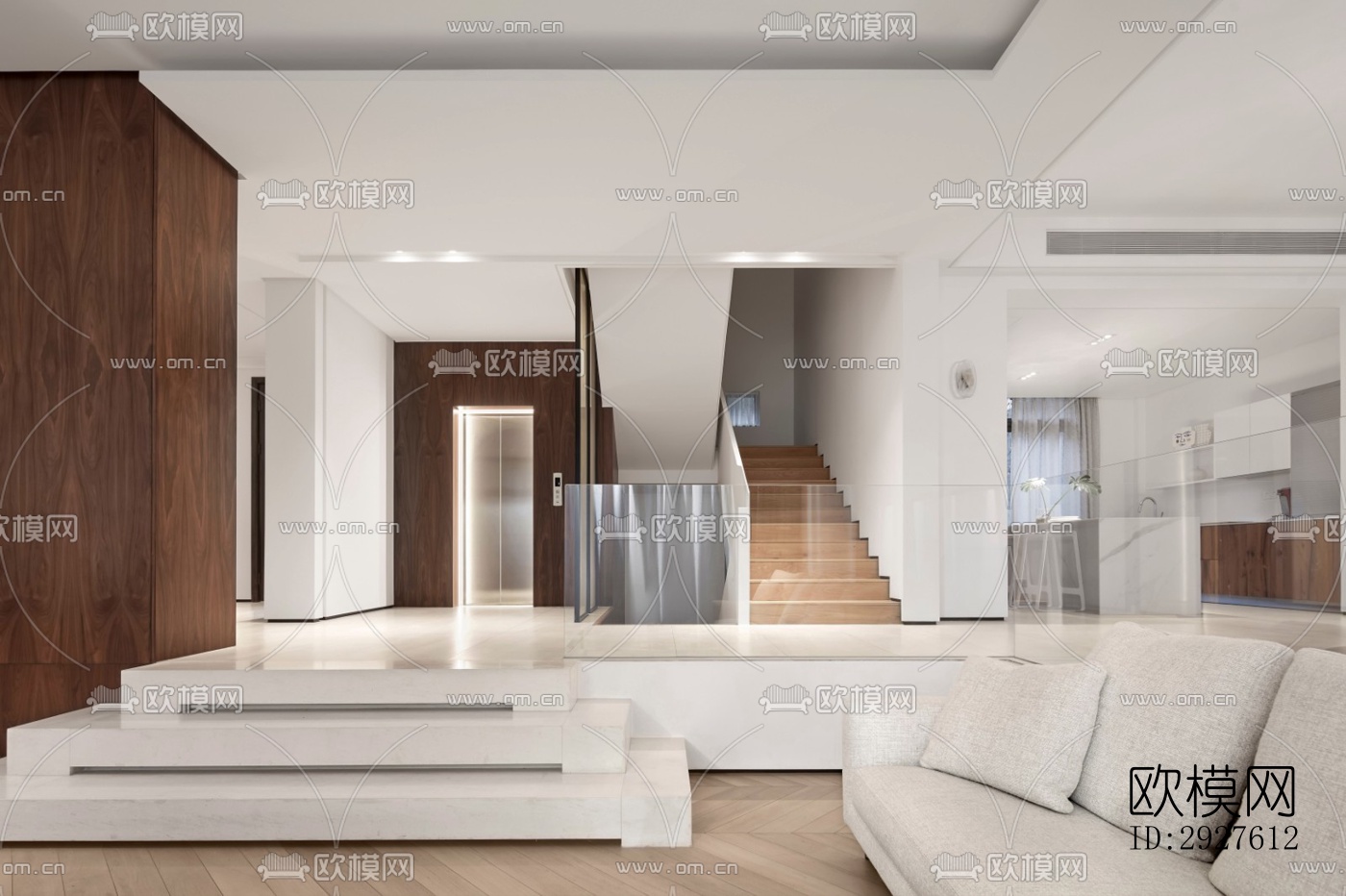 现代复式效果图下载（渲染图9）