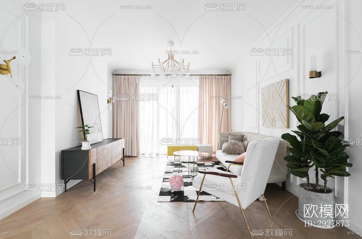 北欧公寓效果图下载（渲染图12）