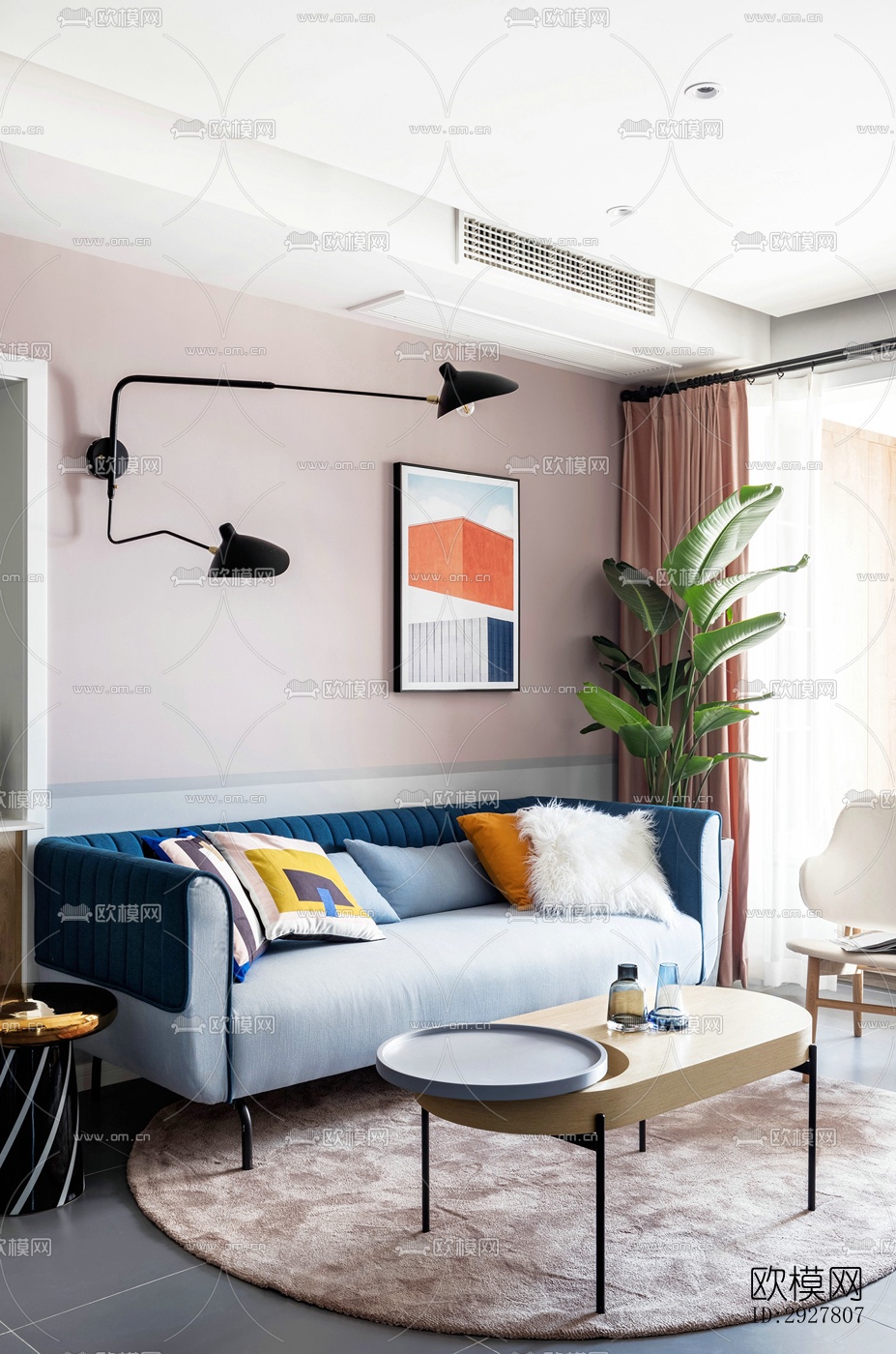 北欧公寓效果图下载（渲染图2）