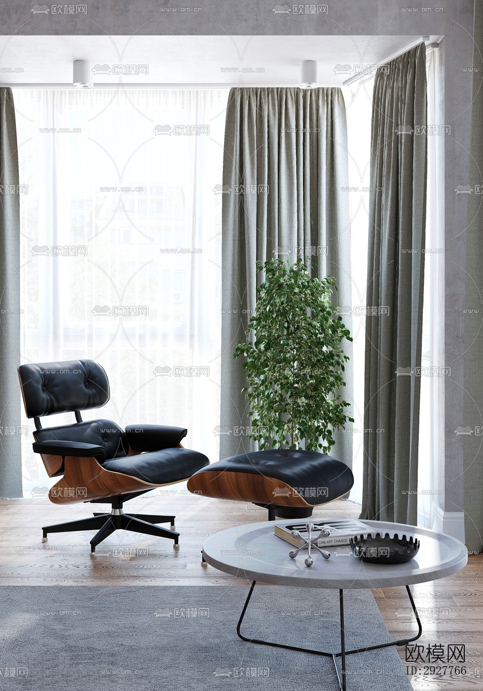 北欧公寓效果图下载（渲染图12）