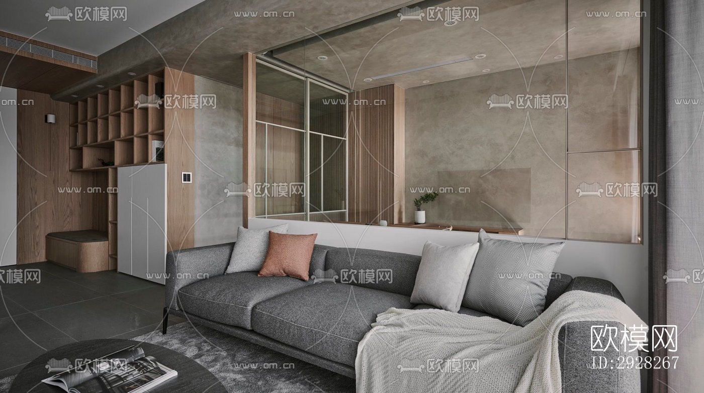 日式平层效果图下载（渲染图8）