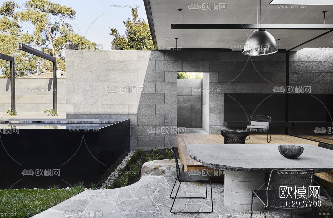 现代别墅效果图下载（渲染图14）