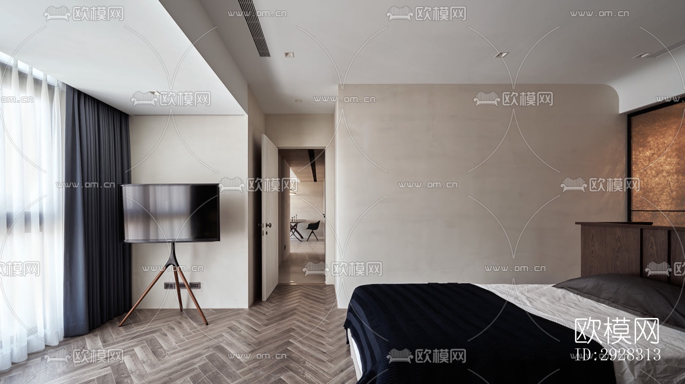 现代平层效果图下载（渲染图2）