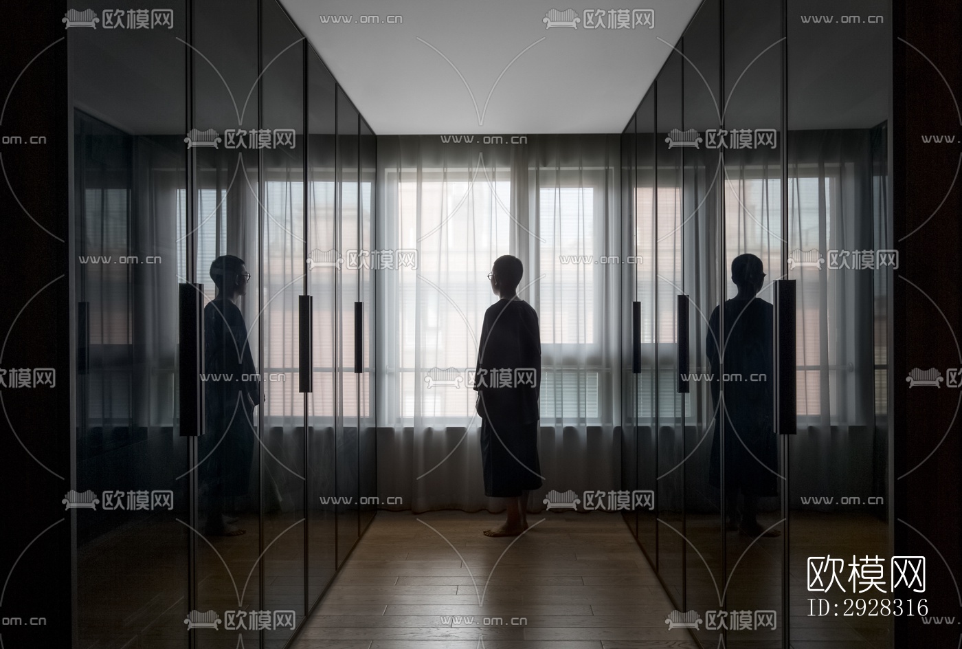 现代平层效果图下载（渲染图5）