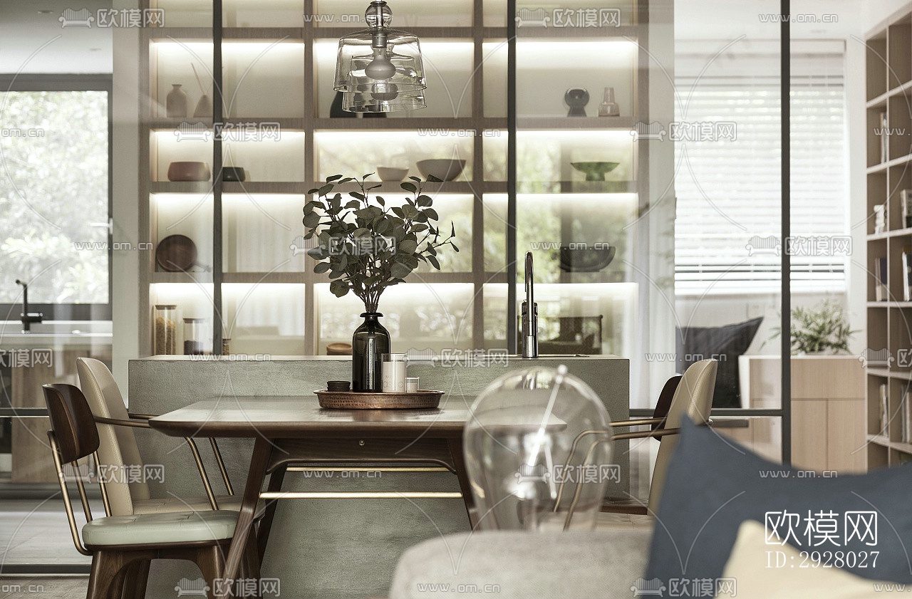 现代公寓效果图下载（渲染图9）