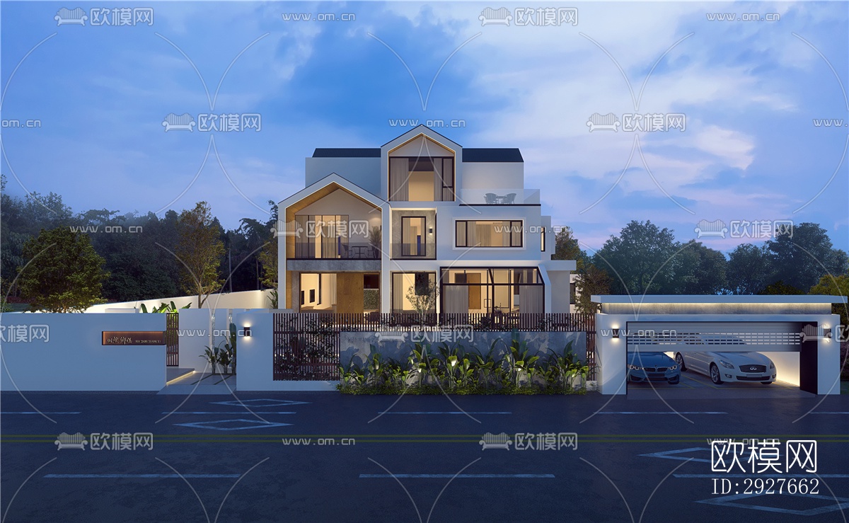 北欧别墅效果图下载（渲染图10）